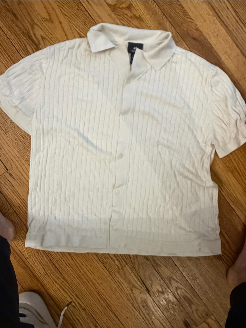 Cream men’s dress cotton summer shirt